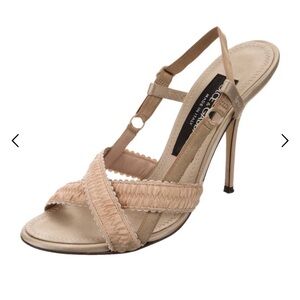 DOLCE & GABBANA AUTHENTIC Tan Strappy Heels